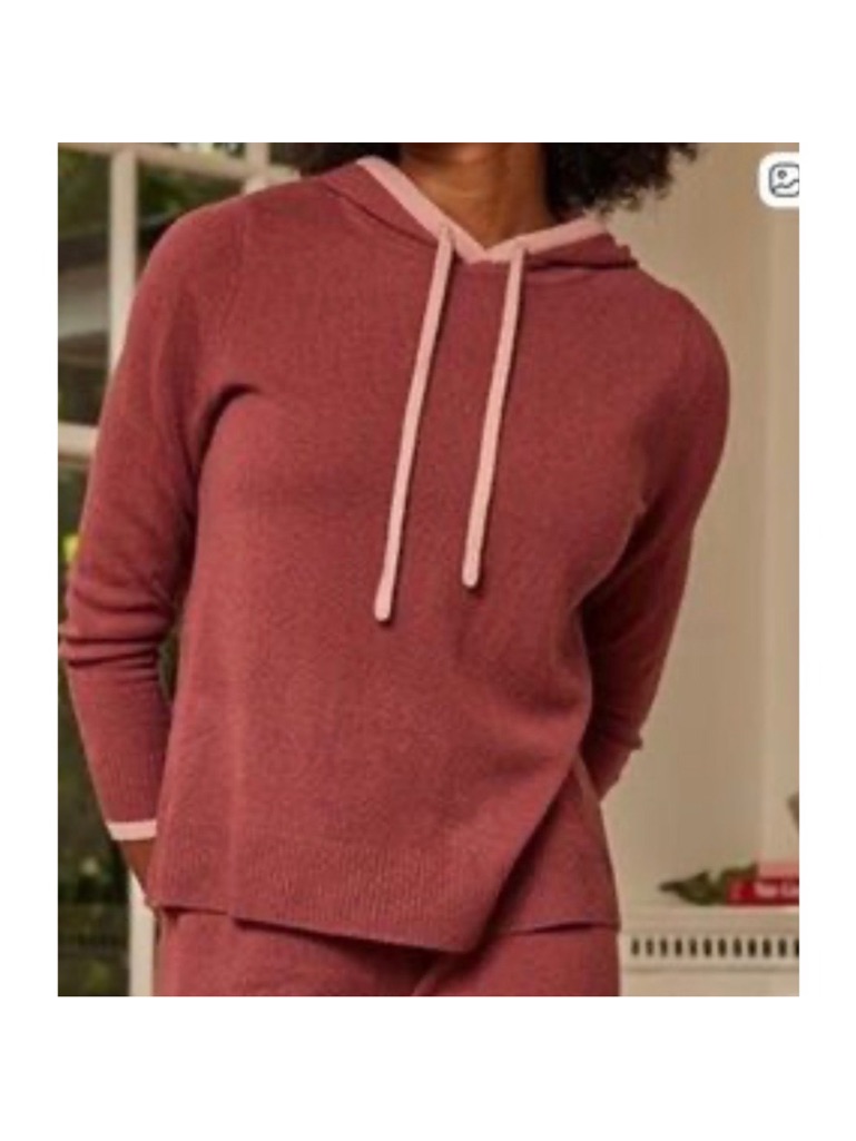 Summersalt Women’s The Coziest Cashmere Blend Hoodie In Rosewood And Shell Pink